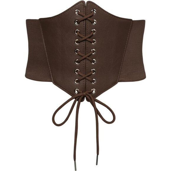 Women Wide Elastic Waist Belt Corset Style for Dress and Costume main image 4